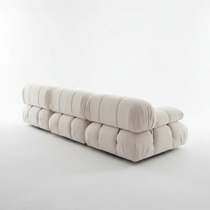 Grappolo Modular Sectional Sofa Set - Premium Ivory Velvet