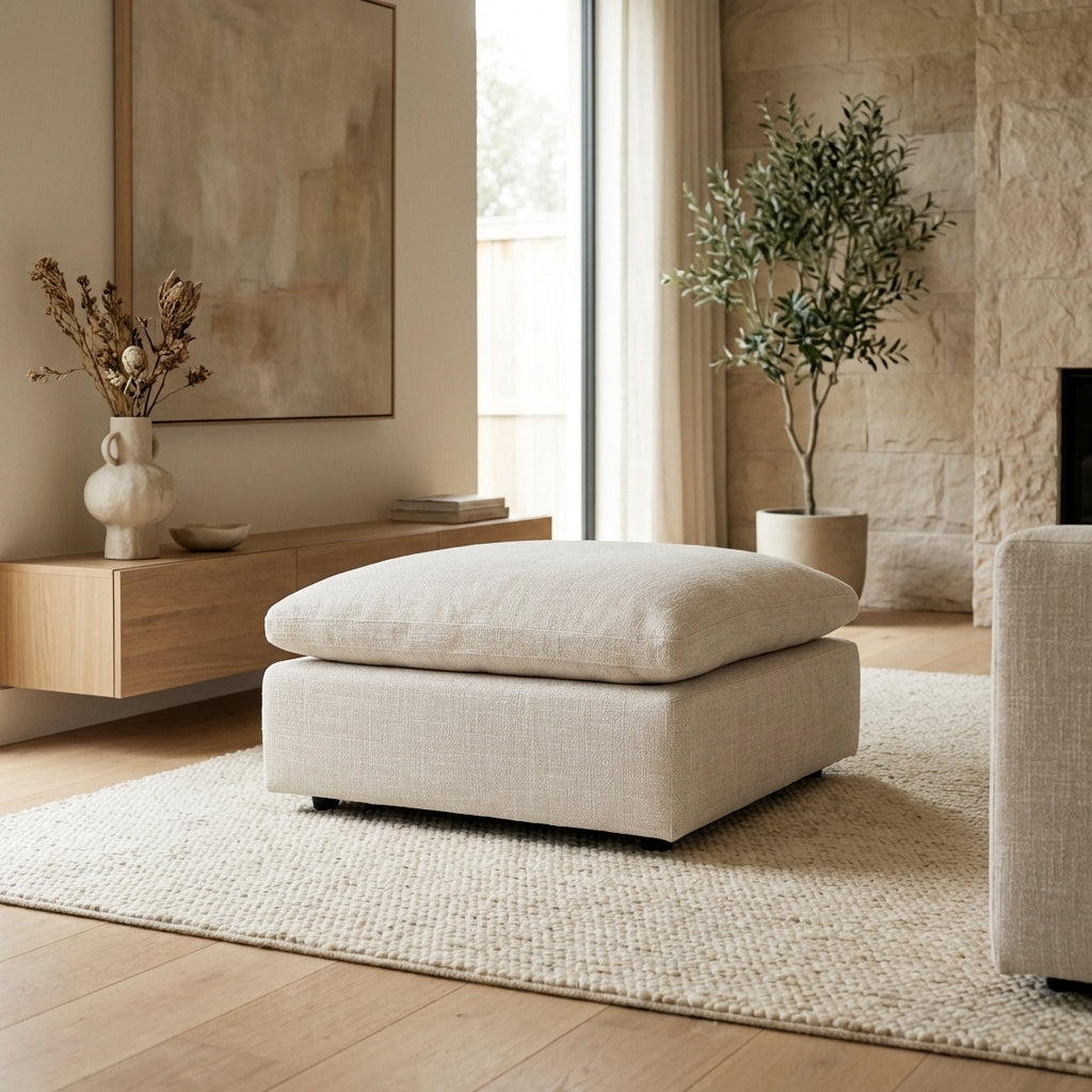 Plush Ottoman - Square