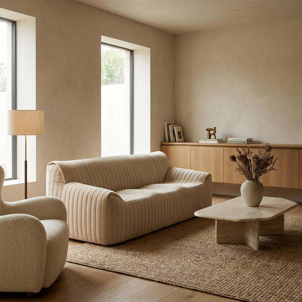 Hieronimus Channel Tufted Sofa 78"