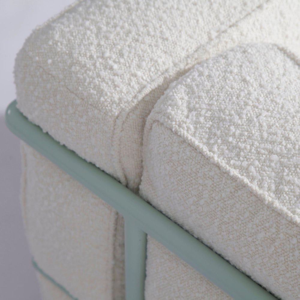 Corbusier Grande Lounge Chair in Boucle-France & Son-FYS3021OWHT-Lounge Chairs-4-France and Son