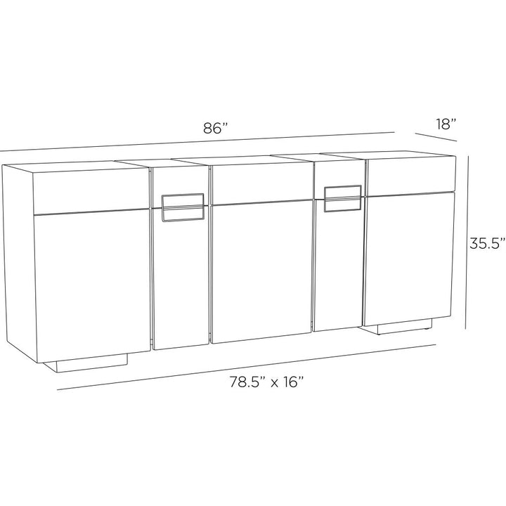 Charbonneau Credenza - Black