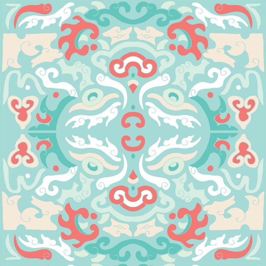 Foo You Looking At Wallpaper-Mitchell Black-MITCHB-WCJT2-CR-PM-10-Wall DecorPatterns Coral Reef-Premium Matte Paper-1-France and Son