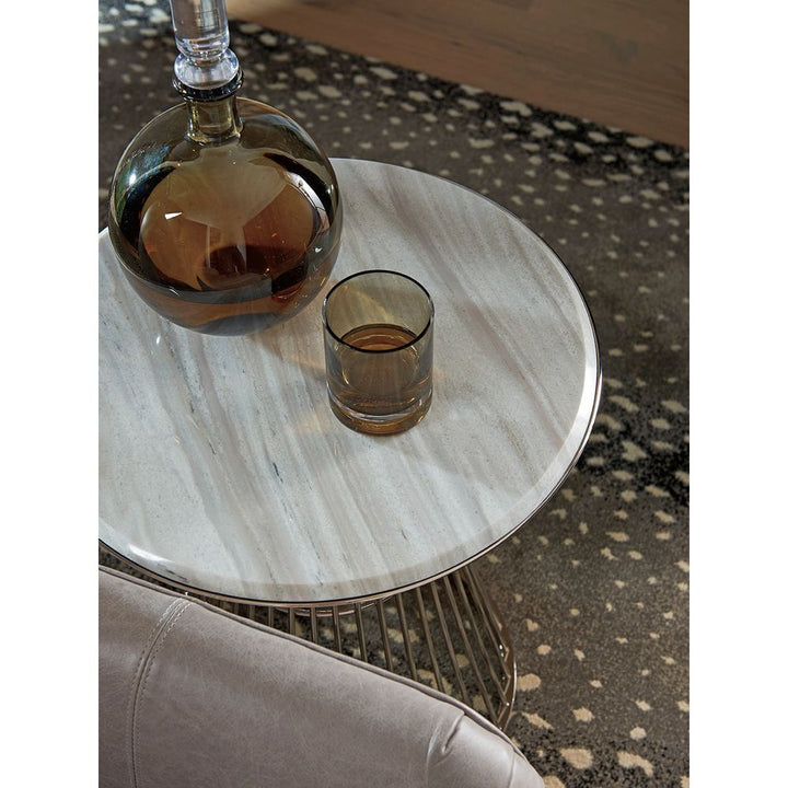 Martini Stainless Accent Table - Platinum
