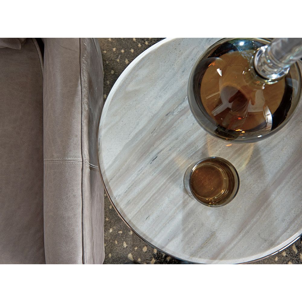 Martini Stainless Accent Table - Platinum