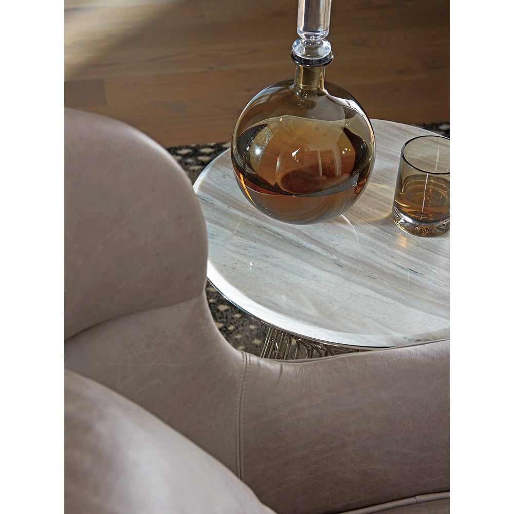 Martini Stainless Accent Table - Platinum