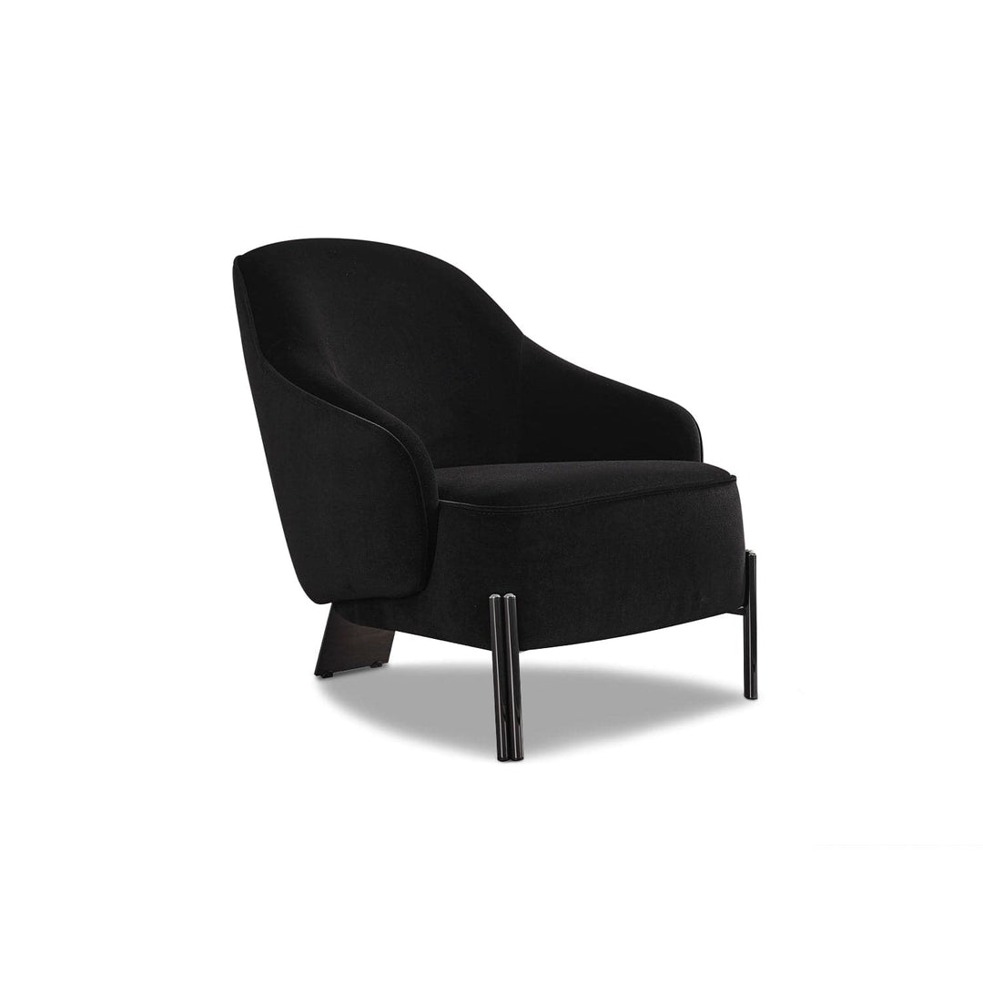 Favori Accent Armchair-Whiteline Modern Living-WHITELINE-CH1840-BLK-Lounge Chairs-1-France and Son