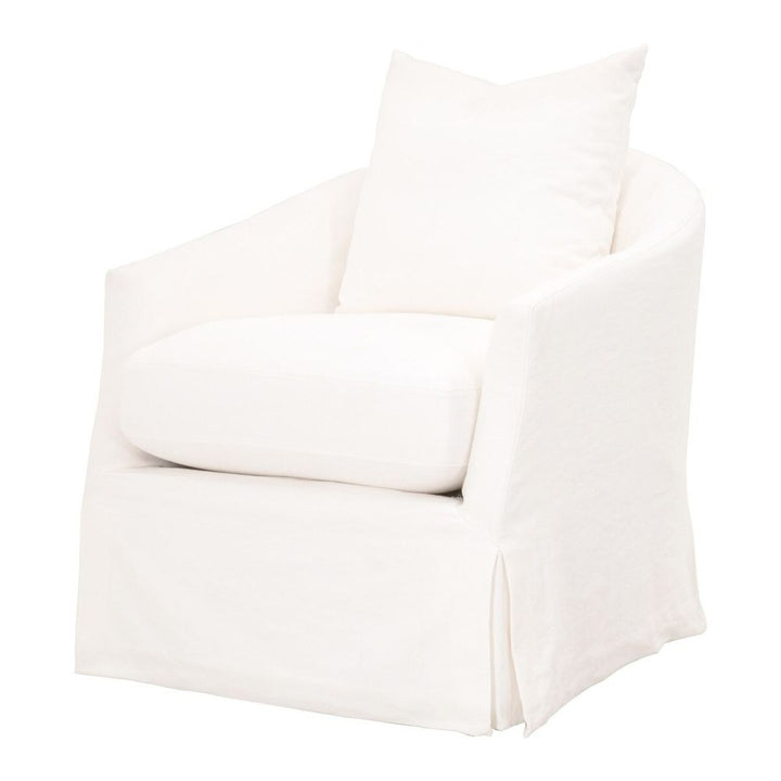 Faye Slipcover Swivel Club Chair