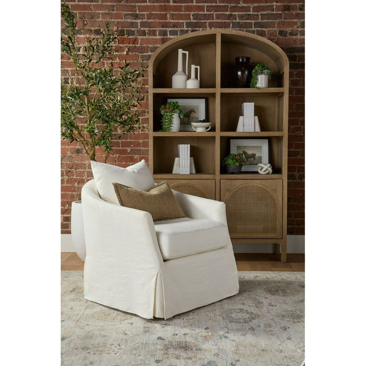 Faye Slipcover Swivel Club Chair