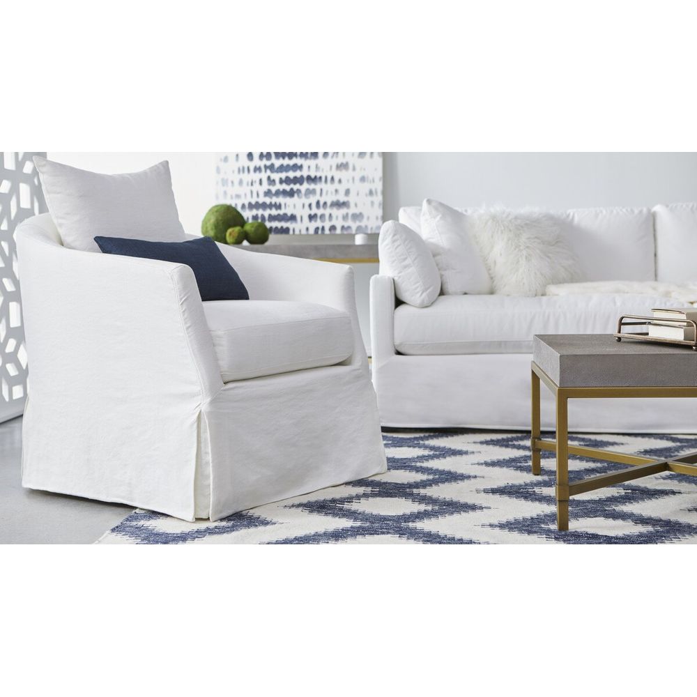 Faye Slipcover Swivel Club Chair