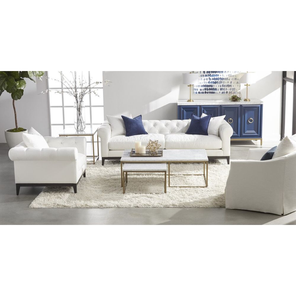 Faye Slipcover Swivel Club Chair