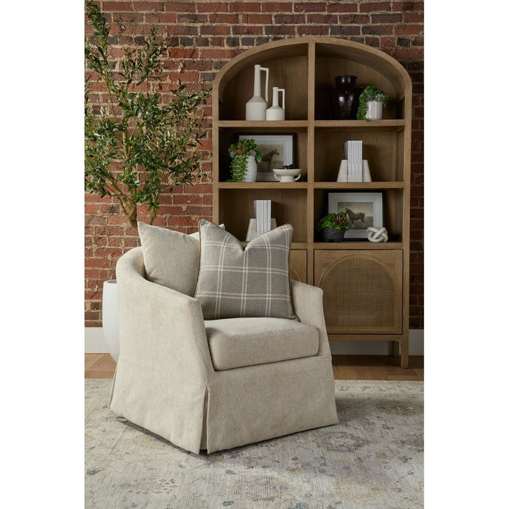 Faye Slipcover Swivel Club Chair