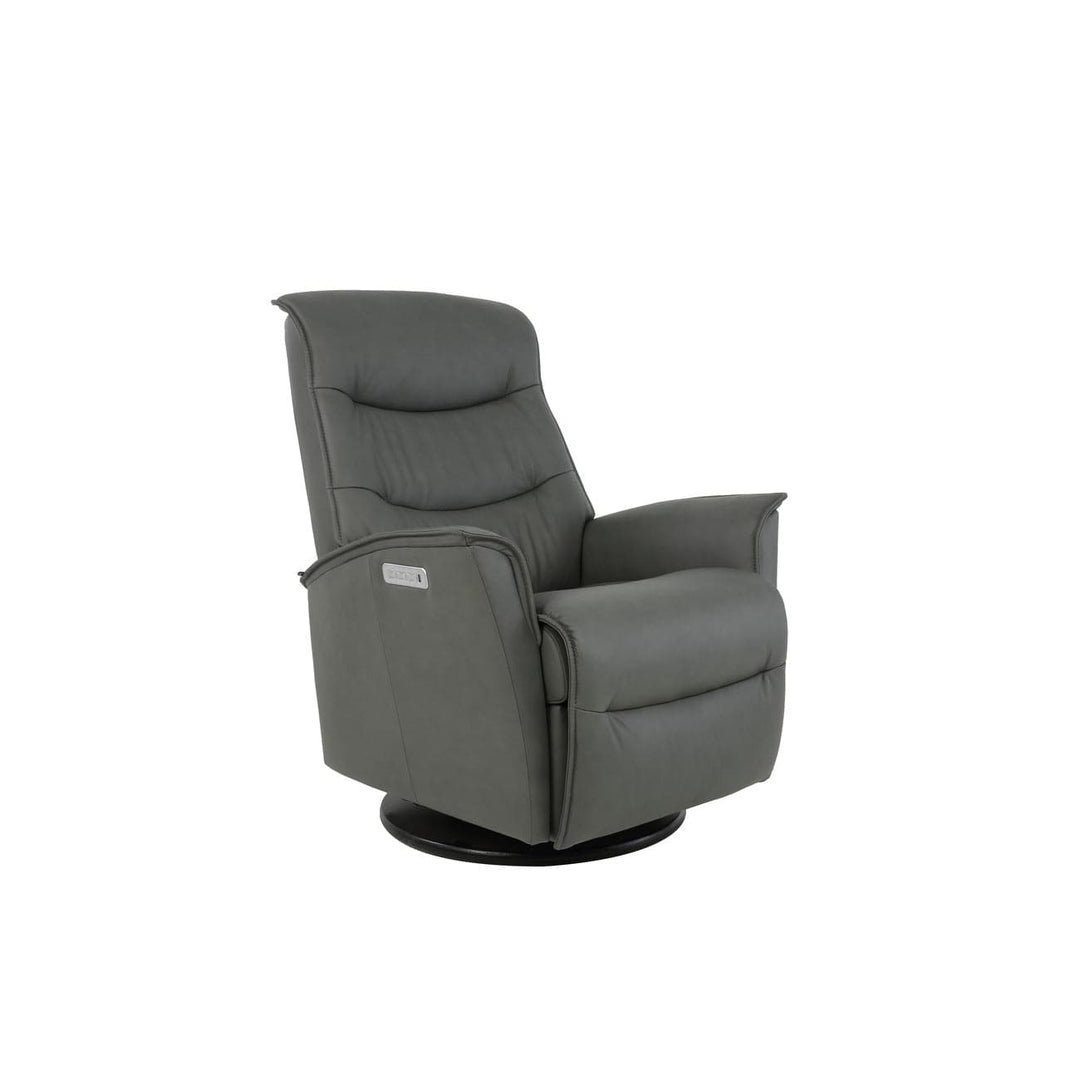 Dallas Large Power (3 Motor) Swing Relaxer-Fjords-FJORDS-575116P-201-Lounge ChairsSoft Line Leather 201 Black-4-France and Son