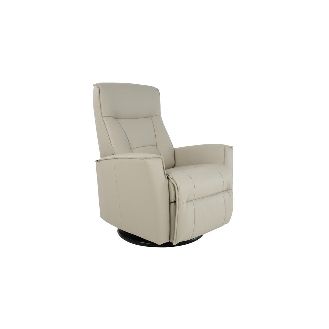 Harstad Small Power Swing Relaxer-Fjords-FJORDS-552116P-120-Lounge ChairsNordic Line Leather 120 Havana-5-France and Son