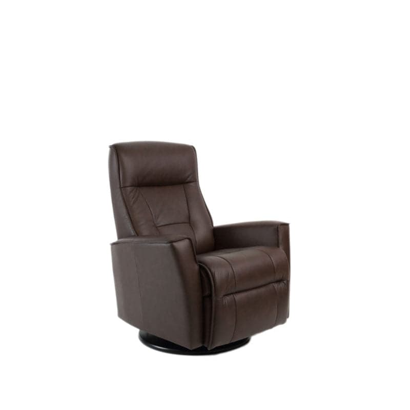 Harstad Small Power Swing Relaxer-Fjords-FJORDS-552116P-120-Lounge ChairsNordic Line Leather 120 Havana-1-France and Son