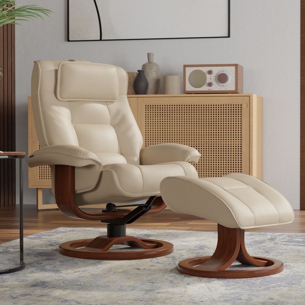 Lounge Chairs: Recliners Mustang R Recliner with Footstool
