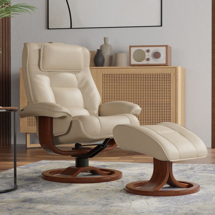 Lounge Chairs: Recliners Mustang R Recliner with Footstool