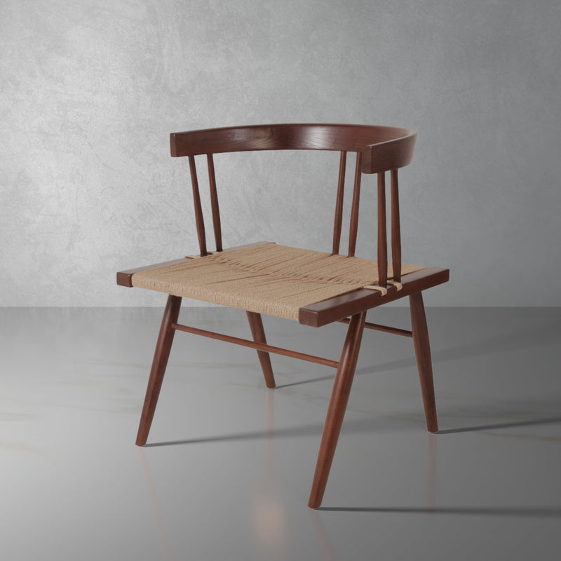 Naka Teak Chair-France & Son-FL1321WALNUT-Dining ChairsSingle-Brown-1-France and Son