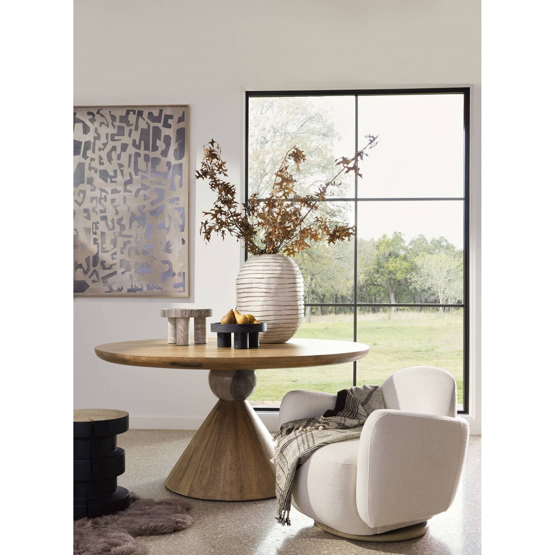 Anya Swivel Chair - Gibson White