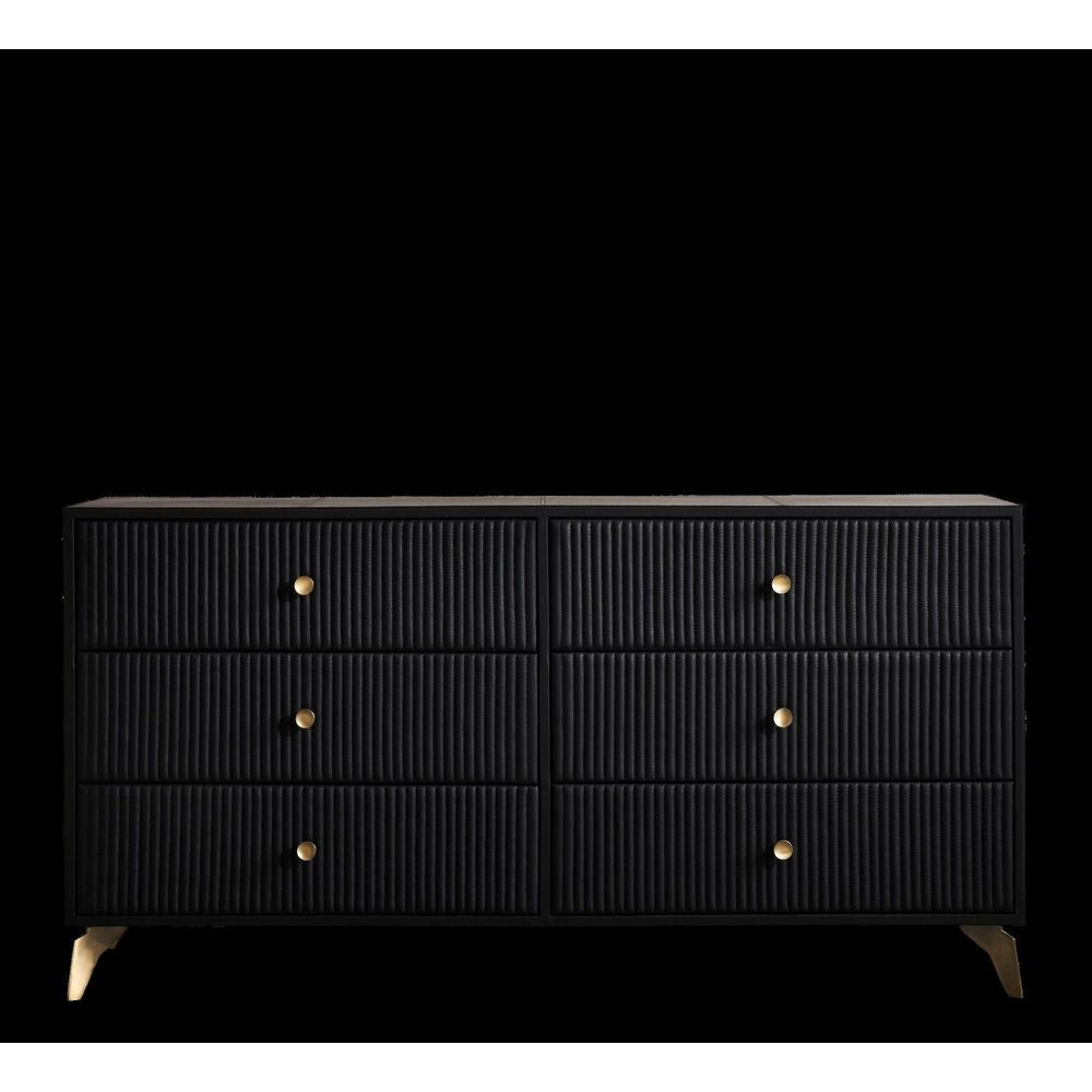 Dressers & Chests Stanford Six Drawer Dresser - Black