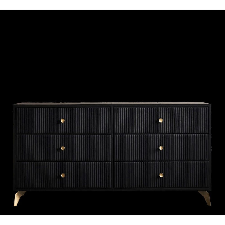 Dressers & Chests Stanford Six Drawer Dresser - Black
