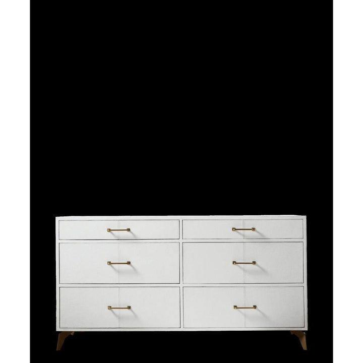 Berkeley Six Drawer Leather Wrapped Dresser