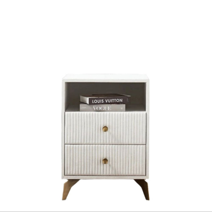 Nightstands Stanford Two Drawer Side Table - White
