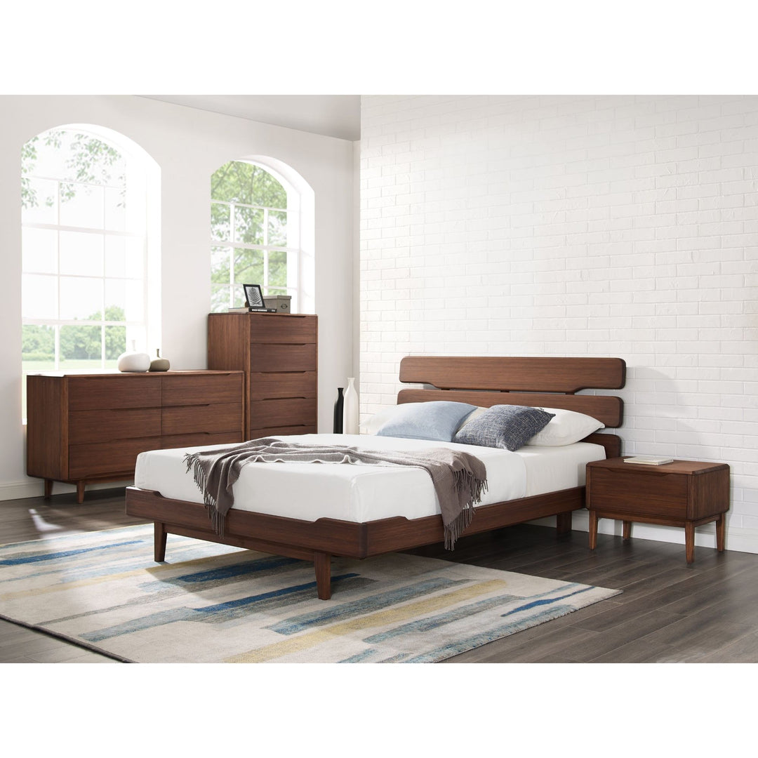 Currant Queen Platform Bed - Oiled Walnut