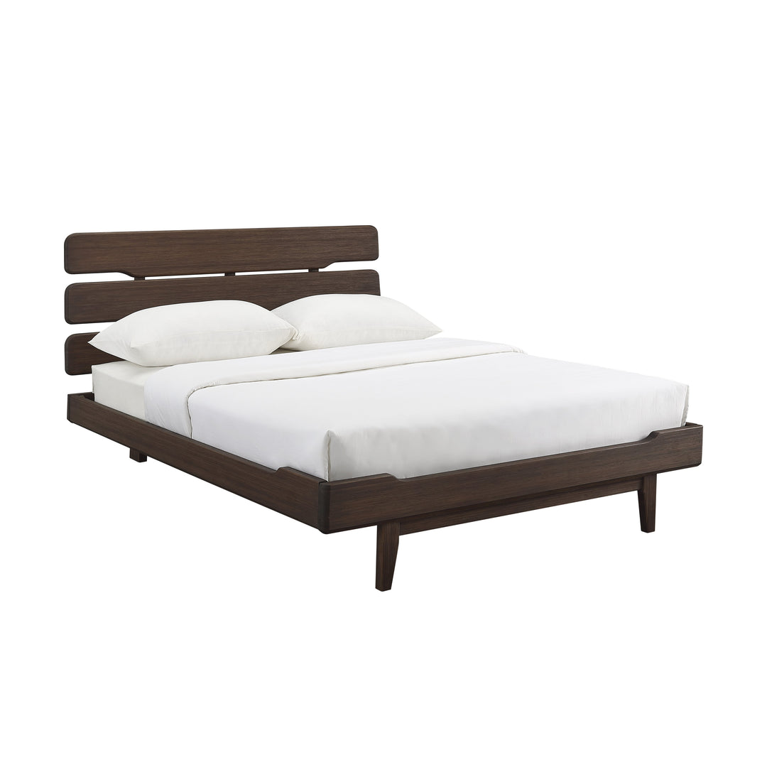 Currant Queen Platform Bed - Oiled Walnut