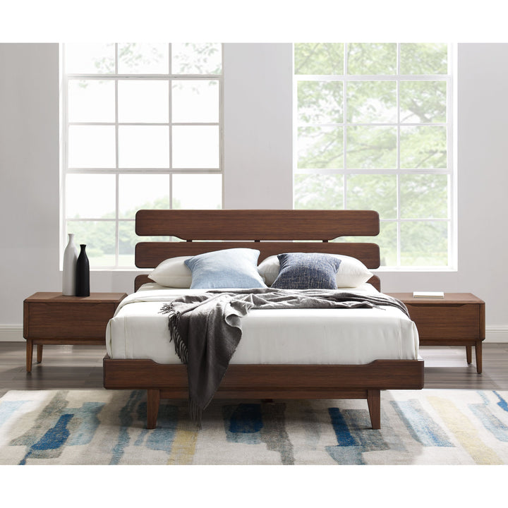 Currant Queen Platform Bed - Oiled Walnut