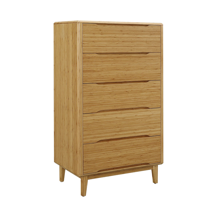 Currant Five Drawer High Chest - Caramelized