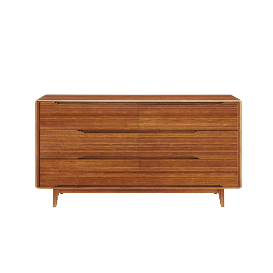 Currant Six Drawer Double Dresser - Amber