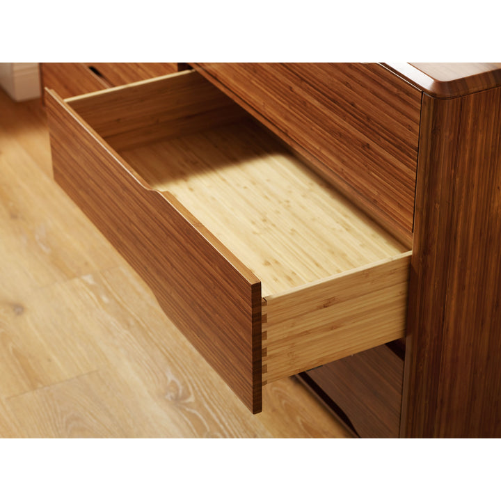 Currant Six Drawer Double Dresser - Amber