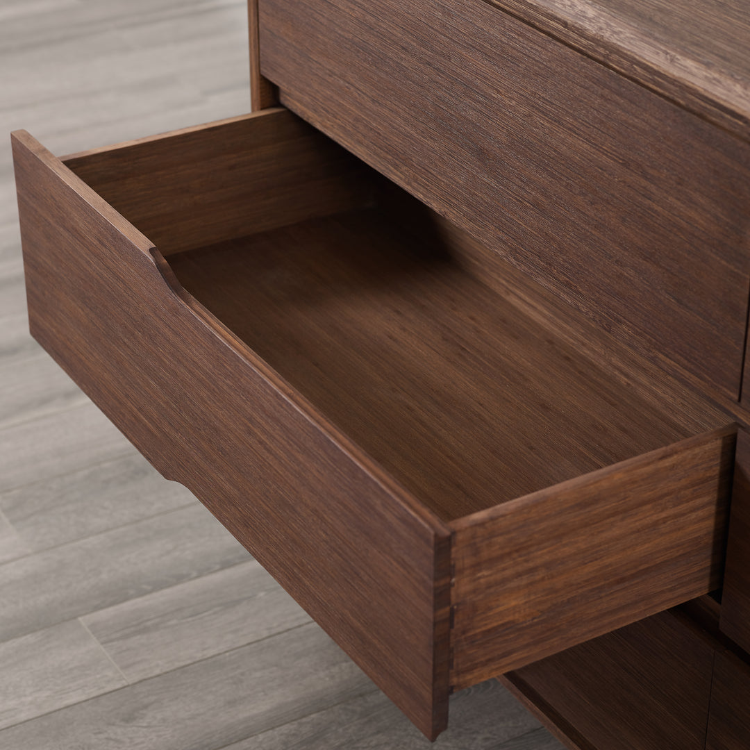 Currant Six Drawer Double Dresser - Oiled Walnut