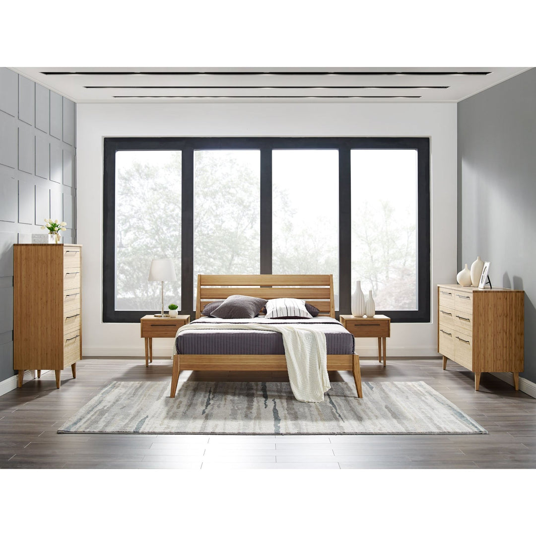 Sienna Queen Platform Bed - Caramelized