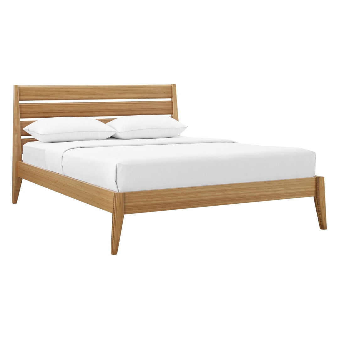 Sienna Eastern King Platform Bed - Caramelized