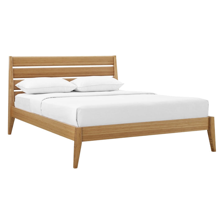 Sienna Eastern King Platform Bed - Caramelized