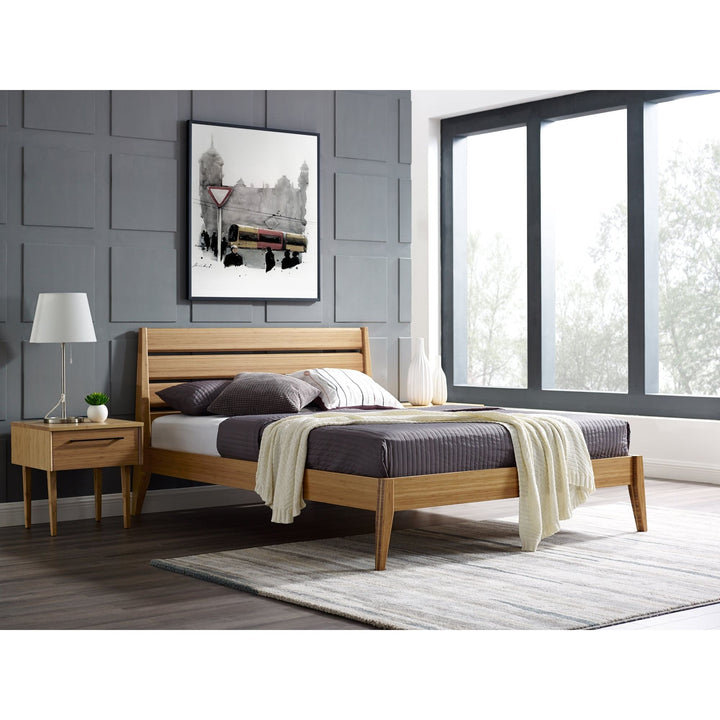 Sienna Eastern King Platform Bed - Caramelized