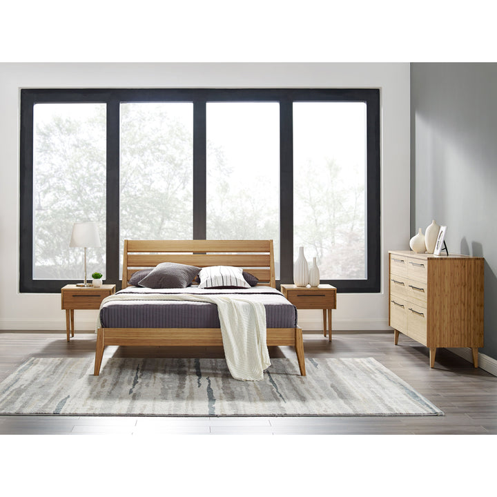 Sienna Eastern King Platform Bed - Caramelized