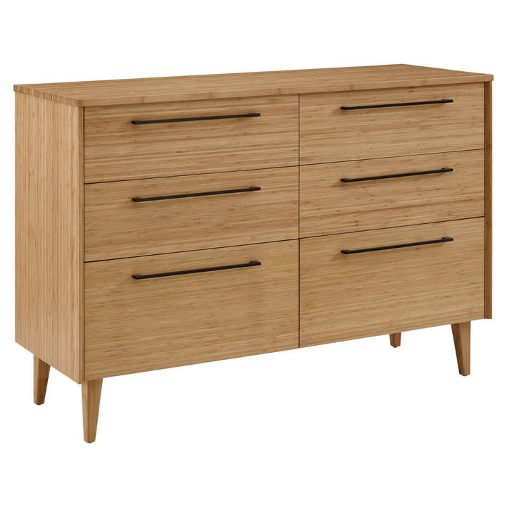 Sienna Six Drawer Double Dresser - Caramelized