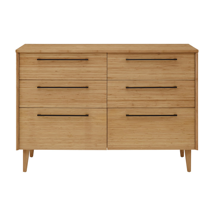 Sienna Six Drawer Double Dresser - Caramelized