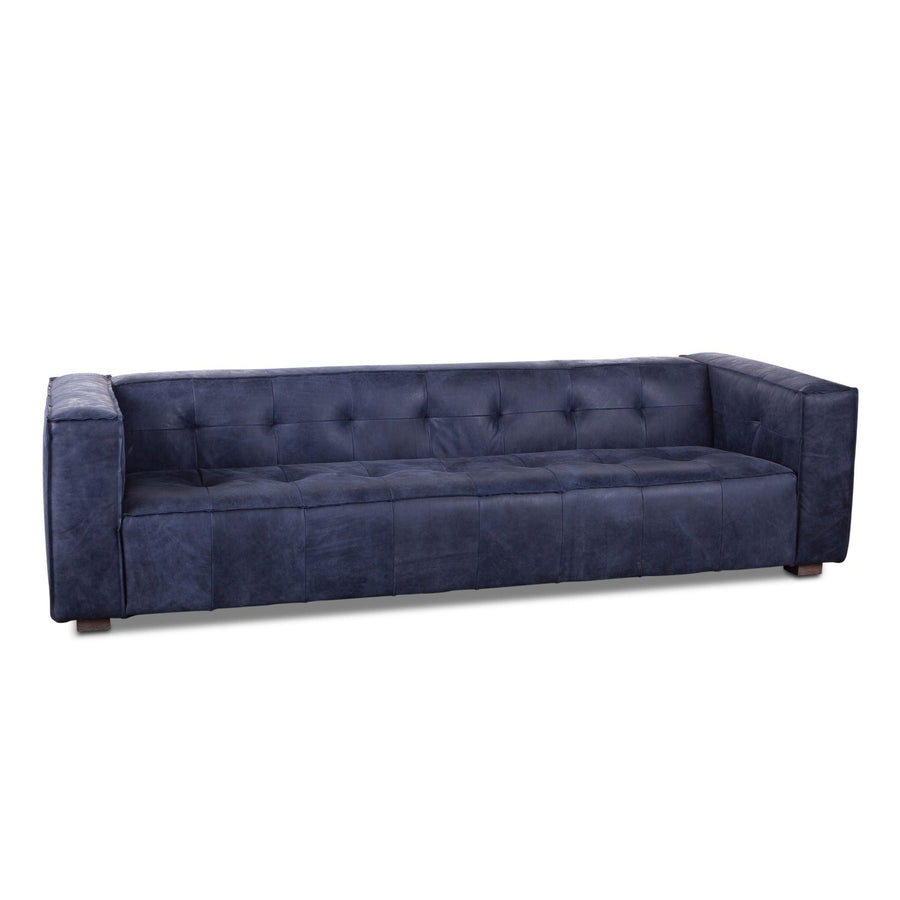 Milano 106" Italian Blue Leather Sofa-Home Trends & Designs-HOMETD-G201-34004-493-Sofas-1-France and Son