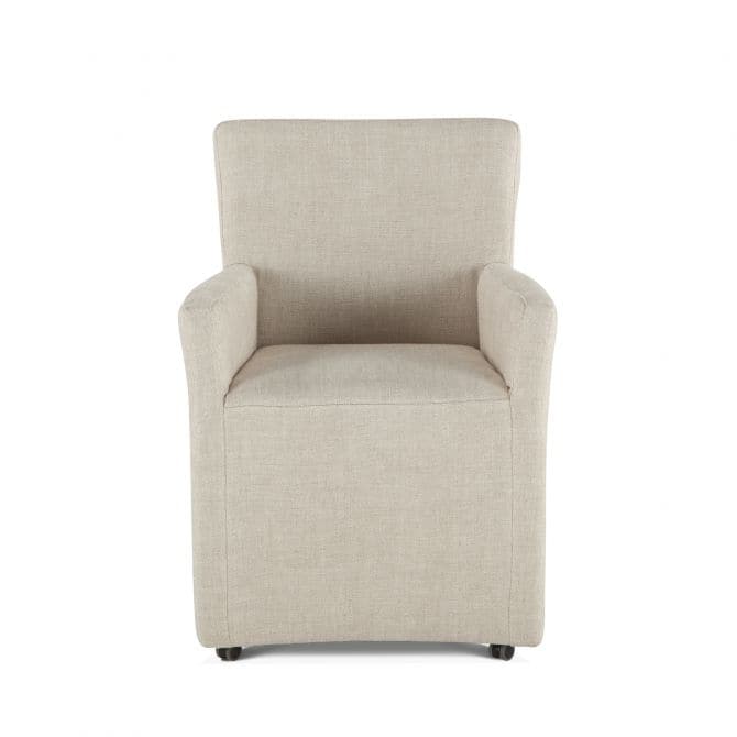 Peabody Wheeled Arm Chair-Home Trends & Designs-HOMETD-G201-646-530-47-Lounge ChairsLeather-5-France and Son