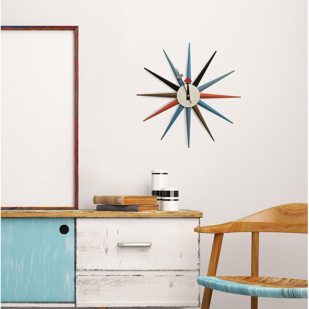 Rental Sunburst Clock - Multi-color - Rental Price/Week