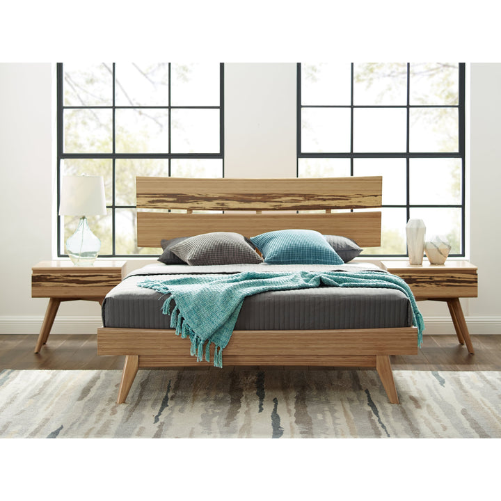 Azara Queen Platform Bed - Caramelized