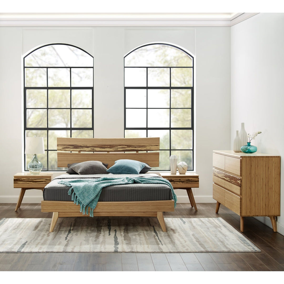 Azara Queen Platform Bed - Caramelized