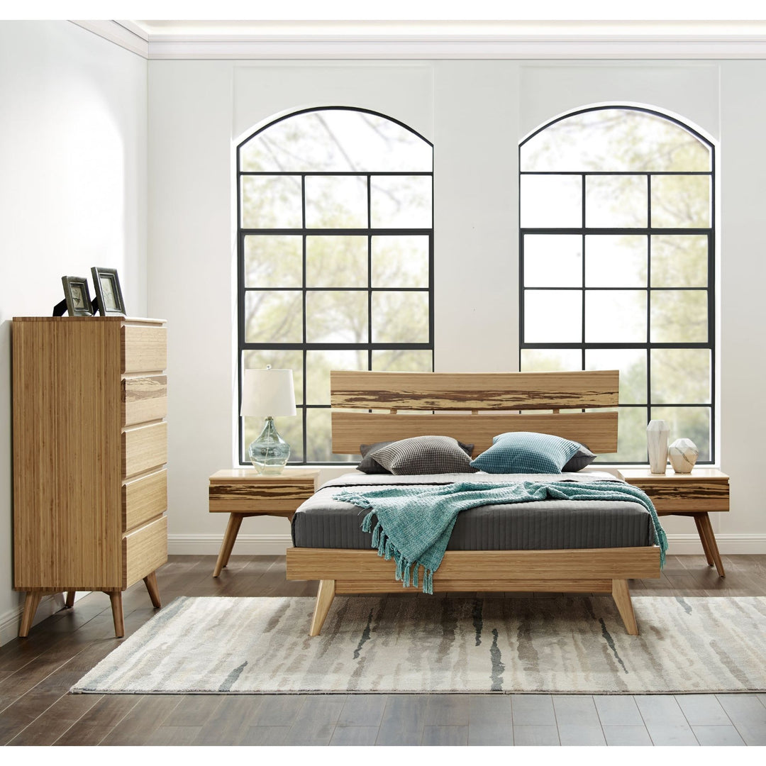 Azara Queen Platform Bed - Caramelized