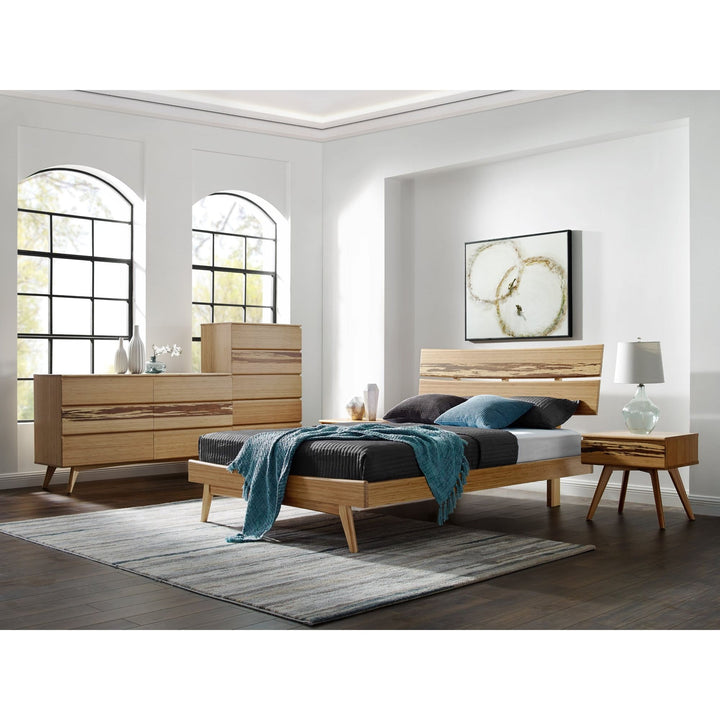 Azara Queen Platform Bed - Caramelized