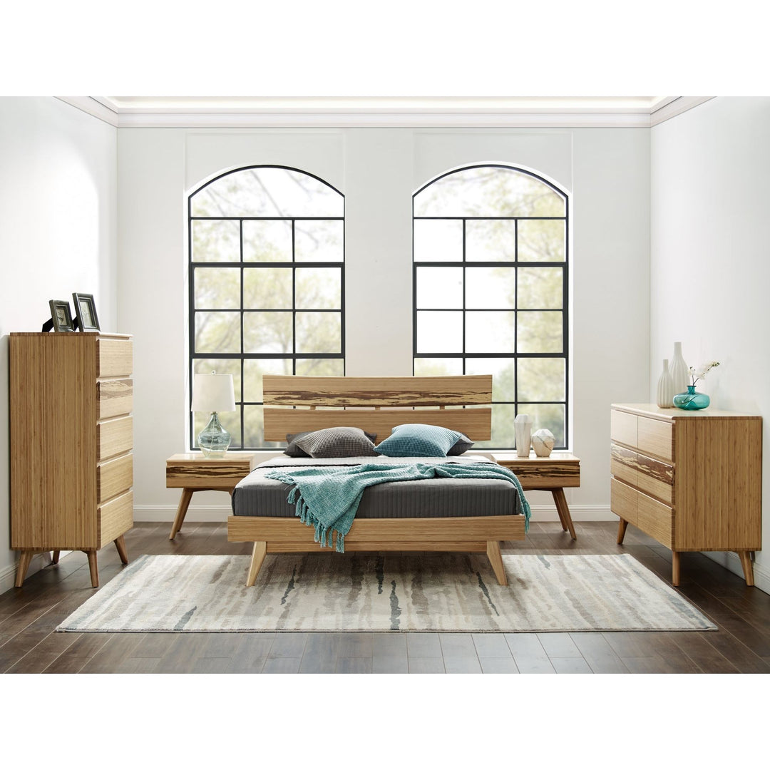 Azara Queen Platform Bed - Caramelized