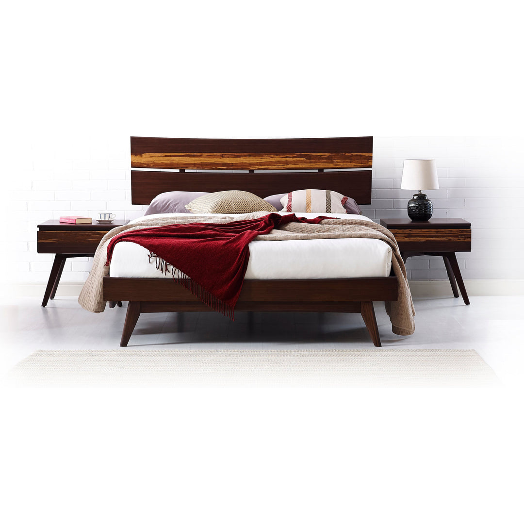 Azara California King Platform Bed - Sable