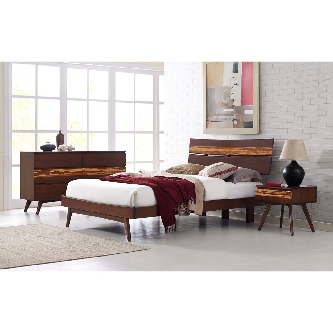 Azara California King Platform Bed - Sable